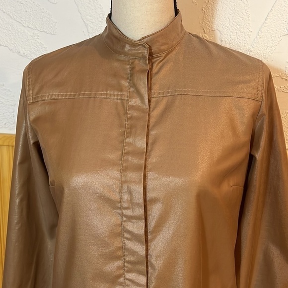 MaxMara Tan Long Sleeve Tunic Top Sz-XS - Picture 2 of 7